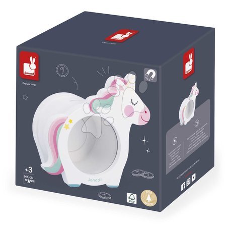 Dřevěné naučné hry - Drevená pokladnička Jednorožec Unicorn Moneybox Janod - 8