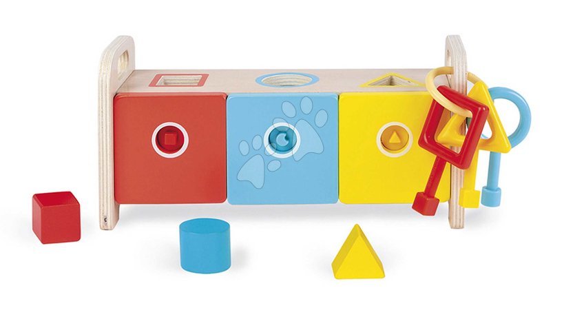  | Page 74 - Drevená hračka na vkladanie a triedenie Montessori Shape Sorter Box Essentiel Janod