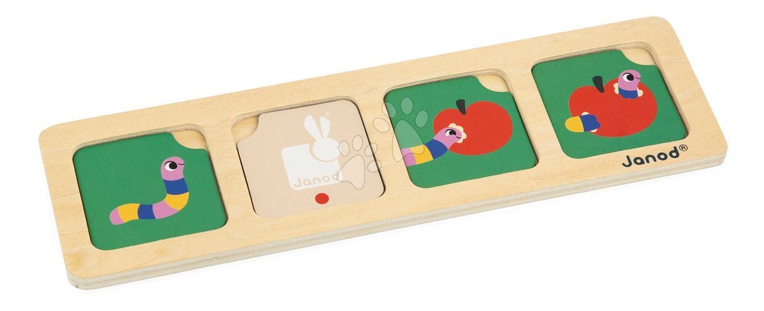 Juegos de aprendizaje de madera - Vzdelávacia hra časová následnosť Záhrada The Garden Sequences Cards Janod - 2