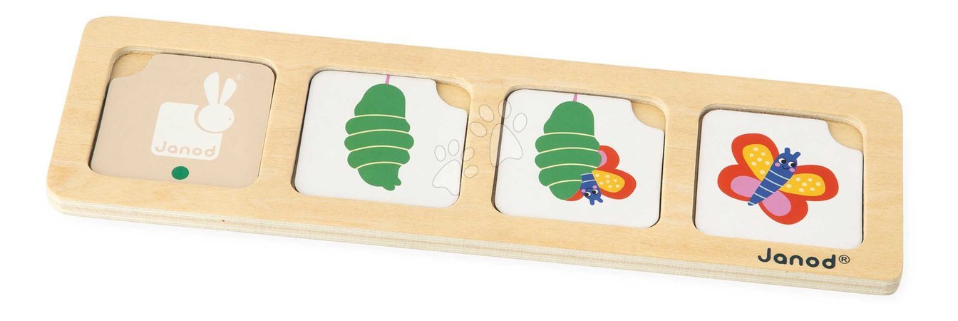 Juegos de aprendizaje de madera - Vzdelávacia hra časová následnosť Záhrada The Garden Sequences Cards Janod - 6