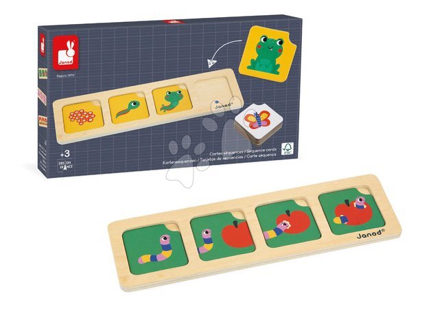 Jocuri educative din lemn - Joc educativ de succesiune temporală Grădina The Garden Sequences Cards Janod - 13