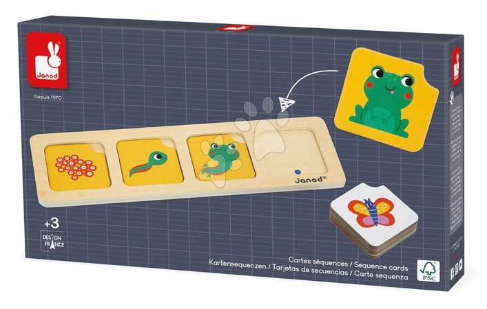 Wooden educational games - Vzdelávacia hra časová následnosť Záhrada The Garden Sequences Cards Janod - 14