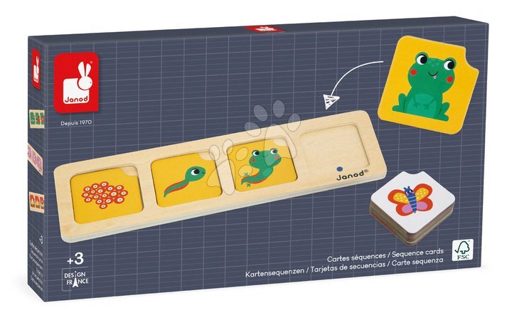 Jocuri educative din lemn - Joc educativ de succesiune temporală Grădina The Garden Sequences Cards Janod - 15