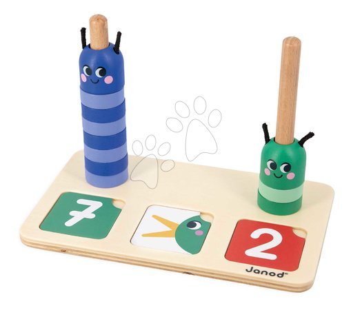 Wooden educational games - Vzdelávacia hra skladanie a porovnávanie Čísla Number Compo and Comparison Janod - 1