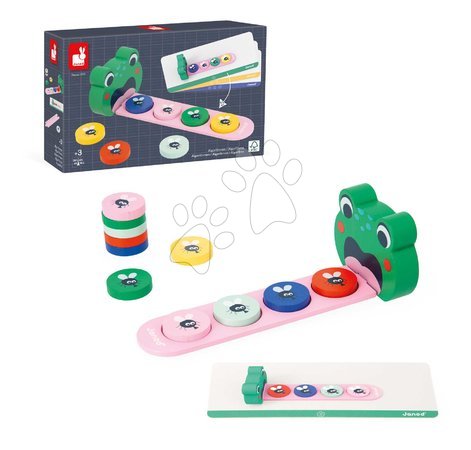 Wooden educational games - Vzdelávacia hra algoritmy Žabka Froggy Alhorithms Janod - 5