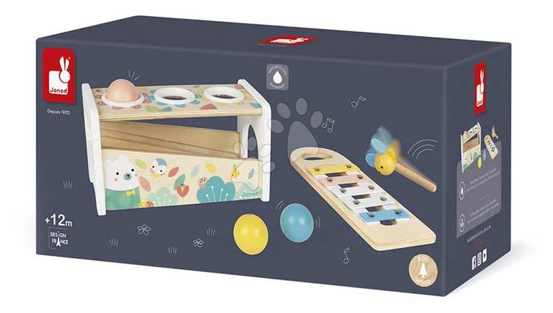 Wooden developmental toys - Drevená zatĺkačka Tap Tap Xylophone Pure Janod - 7