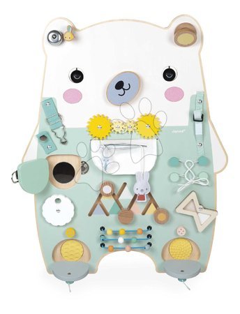 Jouets didactiques en bois - Drevená motorická doska s aktivitami Medveď Bear Activity Board Pure Janod - 3