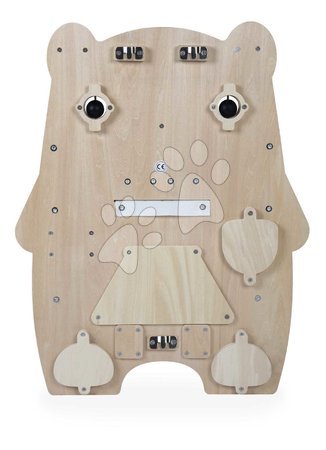 Giocattoli didattici in legno - Drevená motorická doska s aktivitami Medveď Bear Activity Board Pure Janod - 7