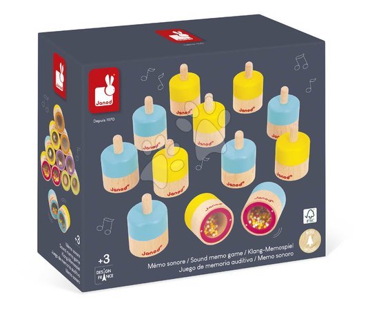 Wooden developmental toys - Zvuková hra Pexeso Sound Memo Game Sensory Janod - 8