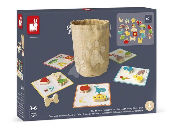 Jouets didactiques en bois - Senzorické pexeso Memo Touch Recognition Game Janod - 29