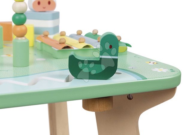 Wooden developmental toys - Drevený didaktický stolík Lúka s aktivitami Meadow Activity Table Janod - 7