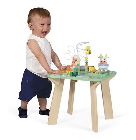 Lesene didaktične igrače - Drevený didaktický stolík Lúka s aktivitami Meadow Activity Table Janod - 11