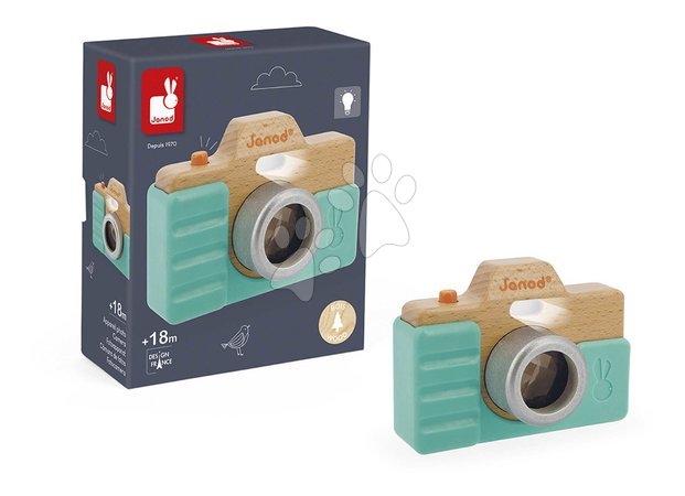 Wooden pretend play sets - Drevený fotoaparát so zvukom a svetlom Camera Janod - 8