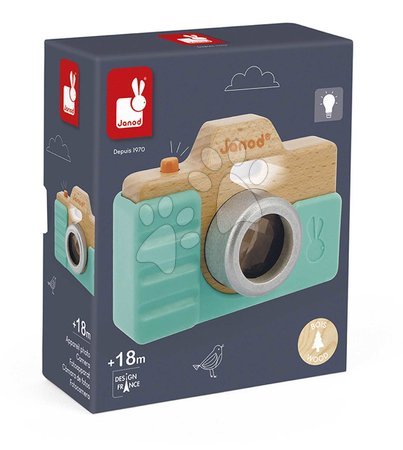 Wooden pretend play sets - Drevený fotoaparát so zvukom a svetlom Camera Janod - 10