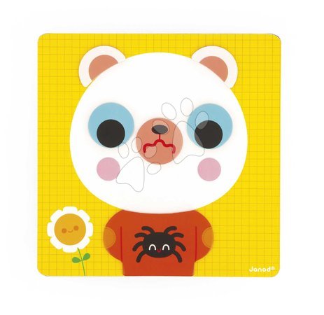 Wooden magnetic toys - Magnetická hra Emócie a pocity Medveď The Emotions Bear Janod - 3