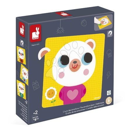 Jouets magnétiques en bois - Magnetická hra Emócie a pocity Medveď The Emotions Bear Janod - 10