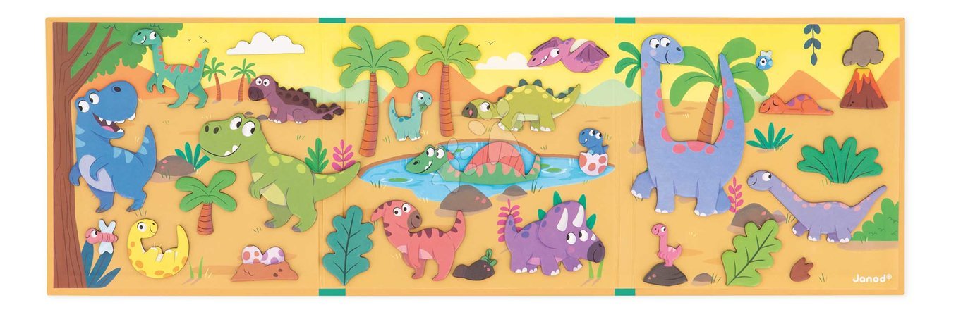 Creative and educational toys | Page 3 - Magnetická kniha Dinosaury Magnetistories Janod