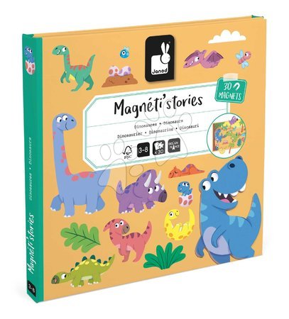 Magneti per bambini - Magnetická kniha Dinosaury Magnetistories Janod - 4