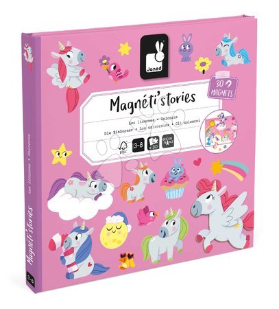 Magneti per bambini - Magnetická kniha Jednorožce Unicorns Magnetistories Janod - 4