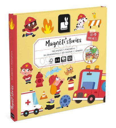 Magneti per bambini - Magnetická kniha Požiarnici Firefighters Magnetistories Janod - 4