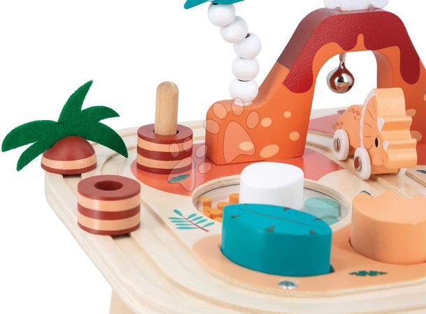 Jucării pentru dezvoltarea abilitătii copiiilor - Măsuță didactică din lemn Dinosaurus Dino Activity Table Janod - 7