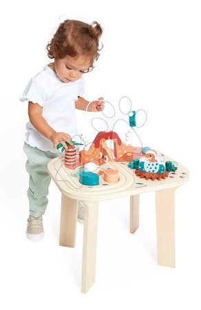 Dřevěné didaktické hračky - Drevený didaktický stolík Dinosaurus Dino Activity Table Janod - 13