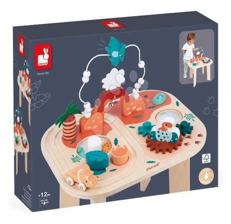 Dřevěné didaktické hračky - Drevený didaktický stolík Dinosaurus Dino Activity Table Janod - 17