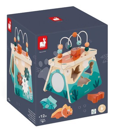 Wooden developmental toys - Drevená didaktická hračka Sopka Dino Multiactivity Volcano Janod - 9