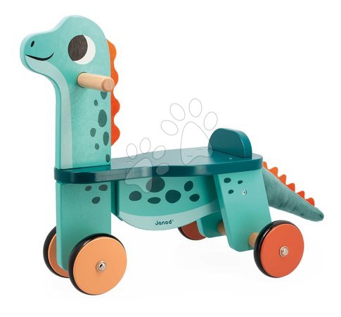 Leseni poganjalci - Drevené odrážadlo Portosaurus Dino Ride-On Janod - 1