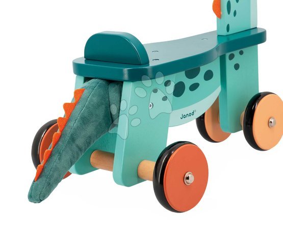 Babytaxiuri din lemn - Babytaxiu din lemn Portosaurus Dino Ride-On Janod - 3