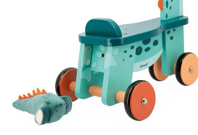 Babytaxiuri din lemn - Babytaxiu din lemn Portosaurus Dino Ride-On Janod - 4