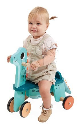 Babytaxiuri din lemn - Babytaxiu din lemn Portosaurus Dino Ride-On Janod - 10