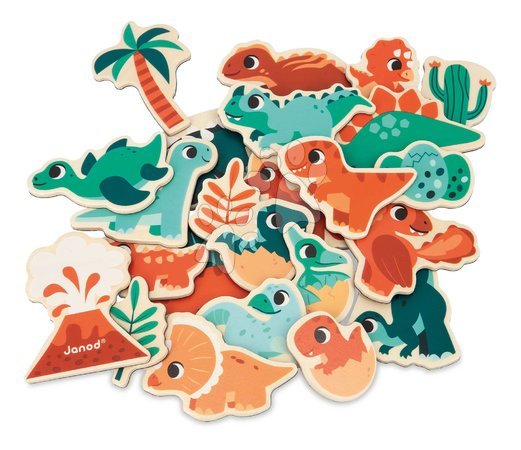 Giocattoli creativi e didattici | Pagina 16 - Drevené magnetky Dinosaury Dino Magnets Janod_1