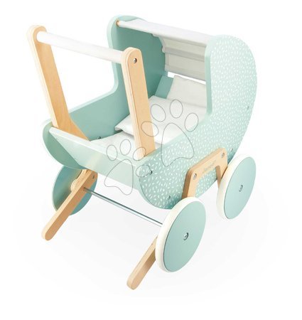 Puppenwagen aus Holz - Drevený kočík pre bábiku Zen Doll's Pram Janod - 2