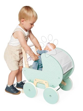 Carritos de madera para muñecas - Drevený kočík pre bábiku Zen Doll's Pram Janod - 8