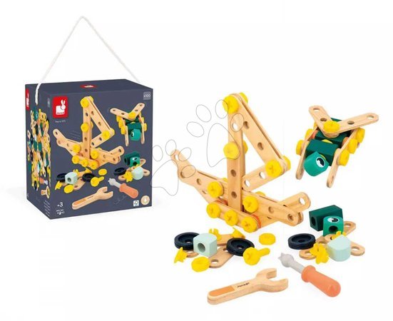 Juegos de construcción de madera  - Drevená stavebnica Barrel BricoKids Janod - 2