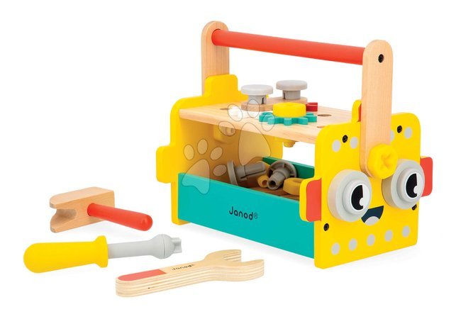 Wooden toys - Drevené náradie a stavebnica Robot Tool Box BricoKids Janod