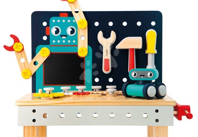 Kinderwerkstatt und Werkzeuge  - Hölzerne Kinderwerkstatt und Werkzeuge Big Robot DIY Workbench BricoKids Janod - 2