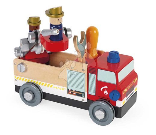 Dřevěné hračky | Strana 8 - Drevené auto a stavebnica Hasiči DIY Fire Truck BricoKids Janod