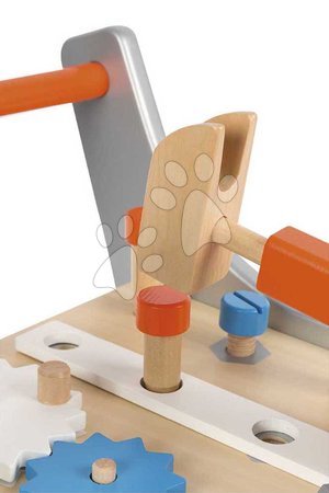 Taller de madera infantil con herramientas - Drevené chodítko a vozík s náradím Magnetic DIY Trolley BricoKids Janod - 3