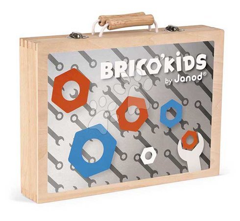 Kinderwerkstatt und Werkzeuge  - Holzwerkzeuge in einem Koffer Tool Box BricoKids Janod - 2