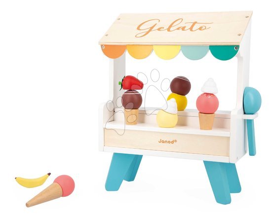 Boutiques en bois pour enfants - Drevený zmrzlinový stánok Ice Cream Stand Janod