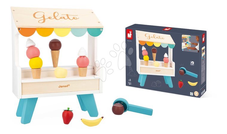 Boutiques en bois pour enfants - Drevený zmrzlinový stánok Ice Cream Stand Janod - 5