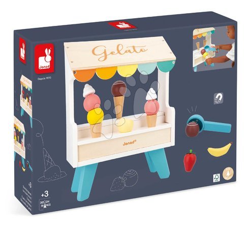 Negozi per bambini in legno - Drevený zmrzlinový stánok Ice Cream Stand Janod - 7