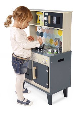 Spielküchen aus Holz - Drevená kuchynka Mozaic Big Cooker Janod - 8