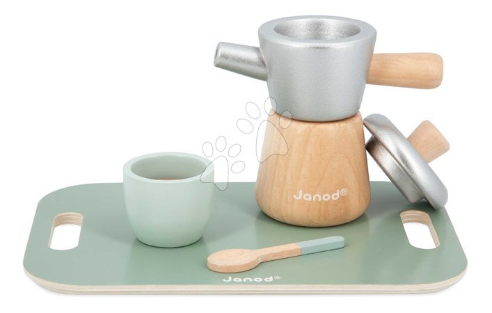 Wooden play kitchens - Drevený kávovar Italian-Style Coffee Janod - 4