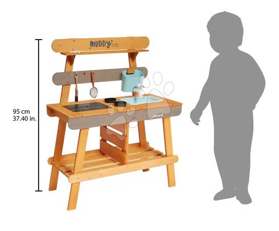 Fa játékkonyhák - Kültéri fa játékkonyha Muddy Lab Outdoor Kitchen Janod - 11