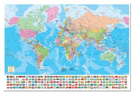 Puzzle cu 1500 de bucăți - Puzzle World Map Educa - 1