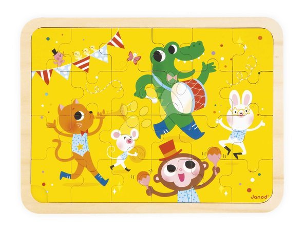 Rompecabezas y juguetes de madera para niños  - Drevené puzzle Párty Party Time Puzzle Janod - 2