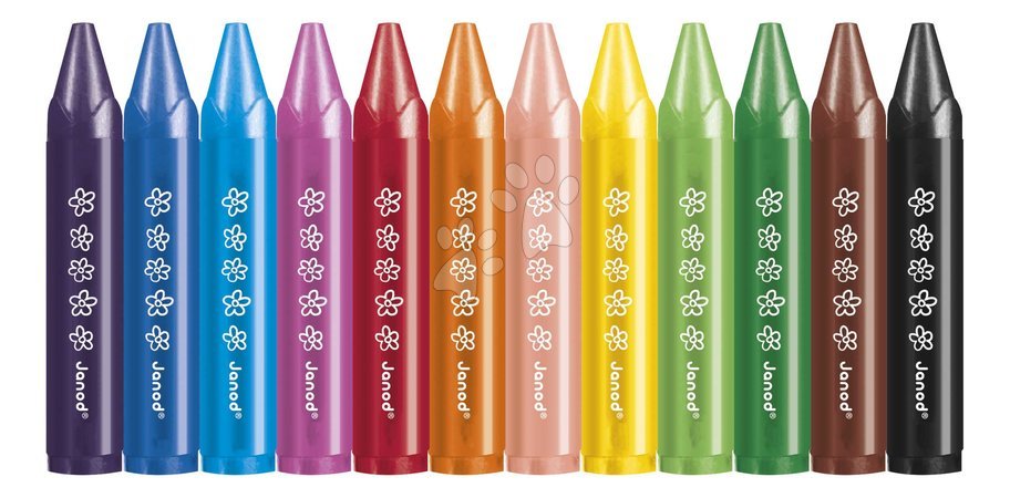 Kreativní a didaktické hračky | Strana 20 - Trojhranné voskovky Wax Crayons Janod